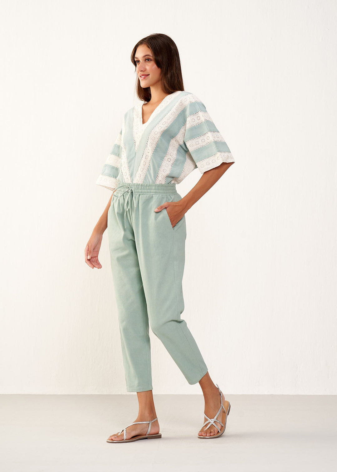 Bella top- Sea Green