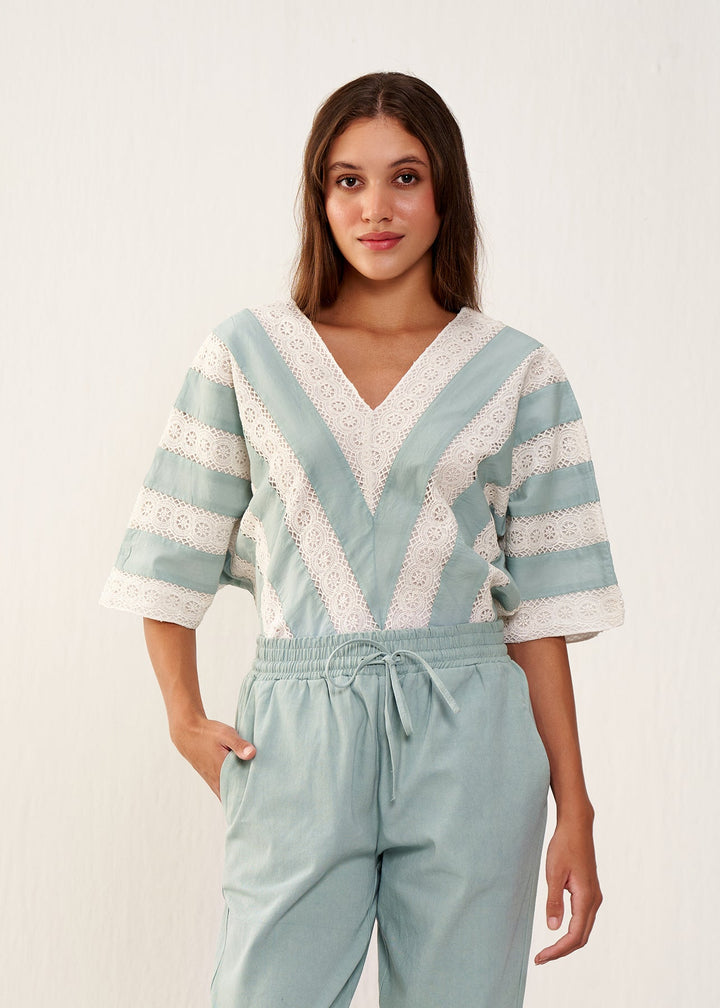 Bella top- Sea Green