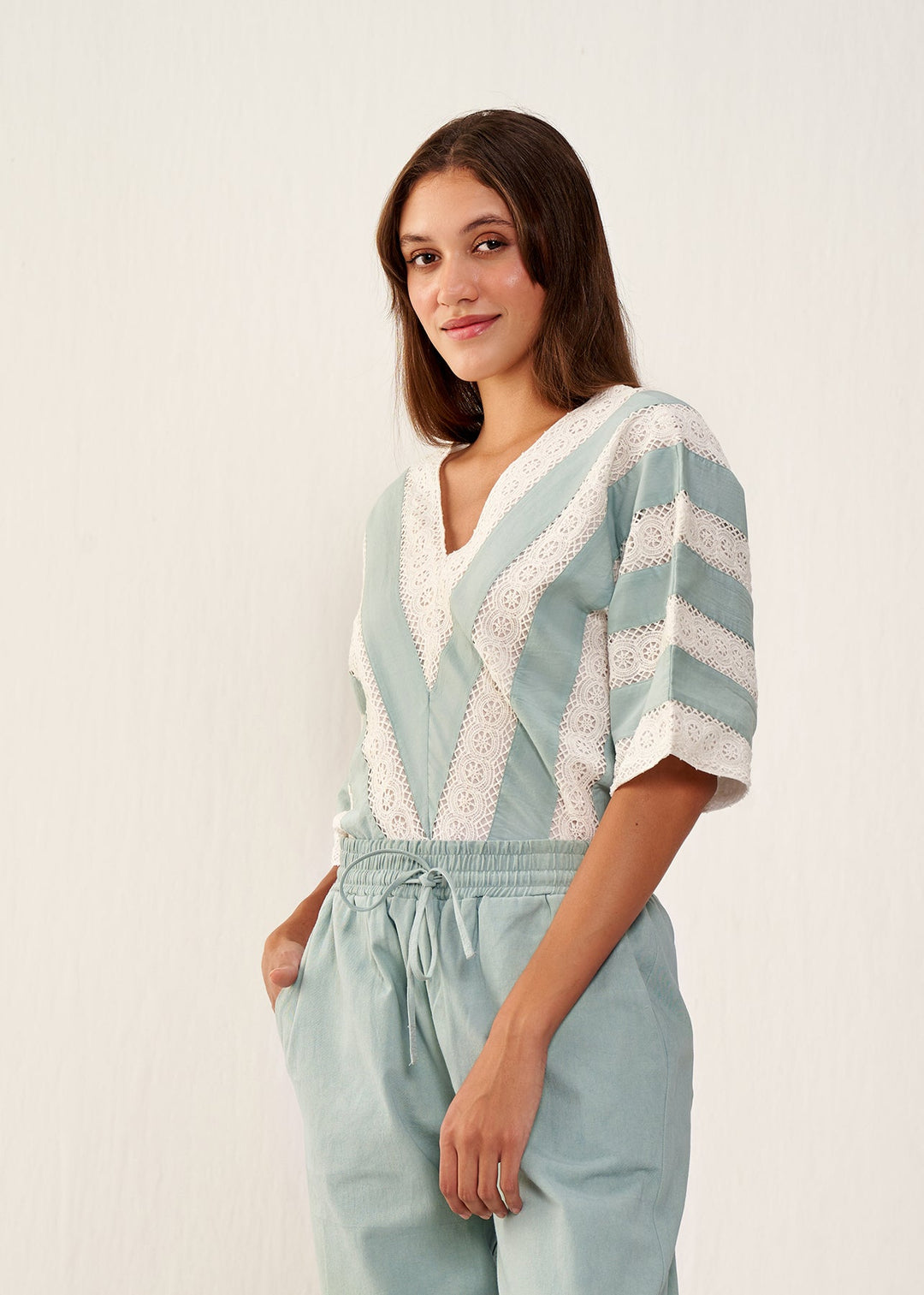 Bella top- Sea Green
