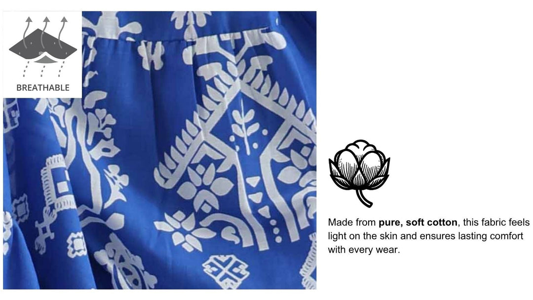 KARENA Blue cotton kurta Set