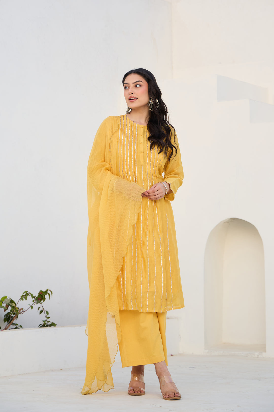 Mohini Yellow Gota Kurta Set