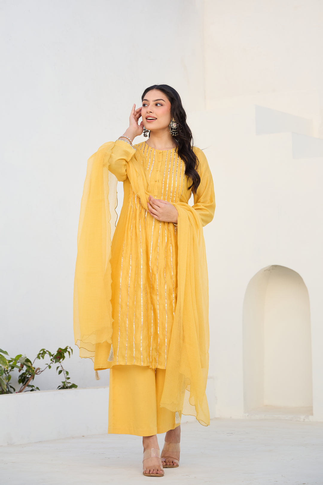 Mohini Yellow Gota Kurta Set