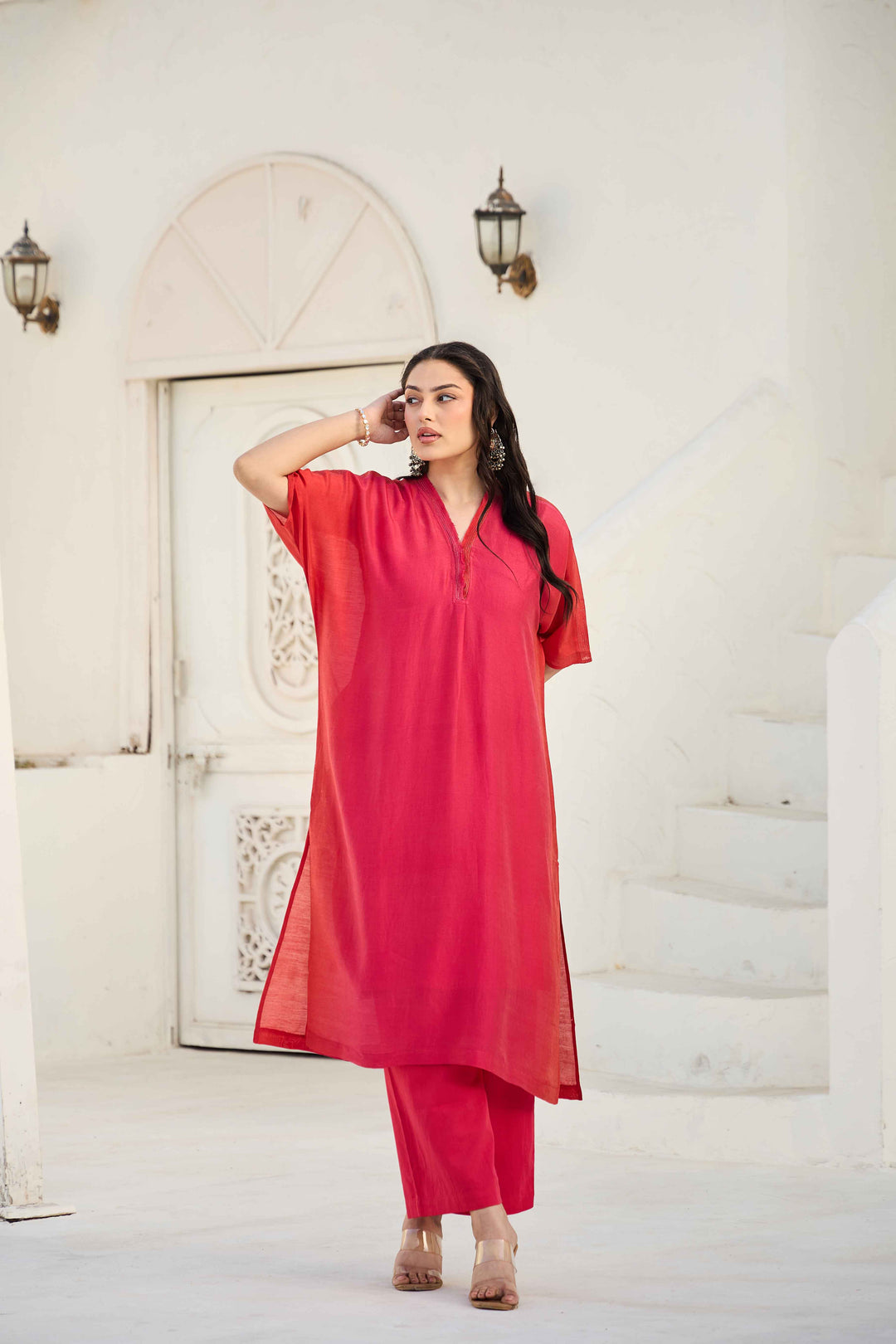 CHANDERI SILK KAFTAN
