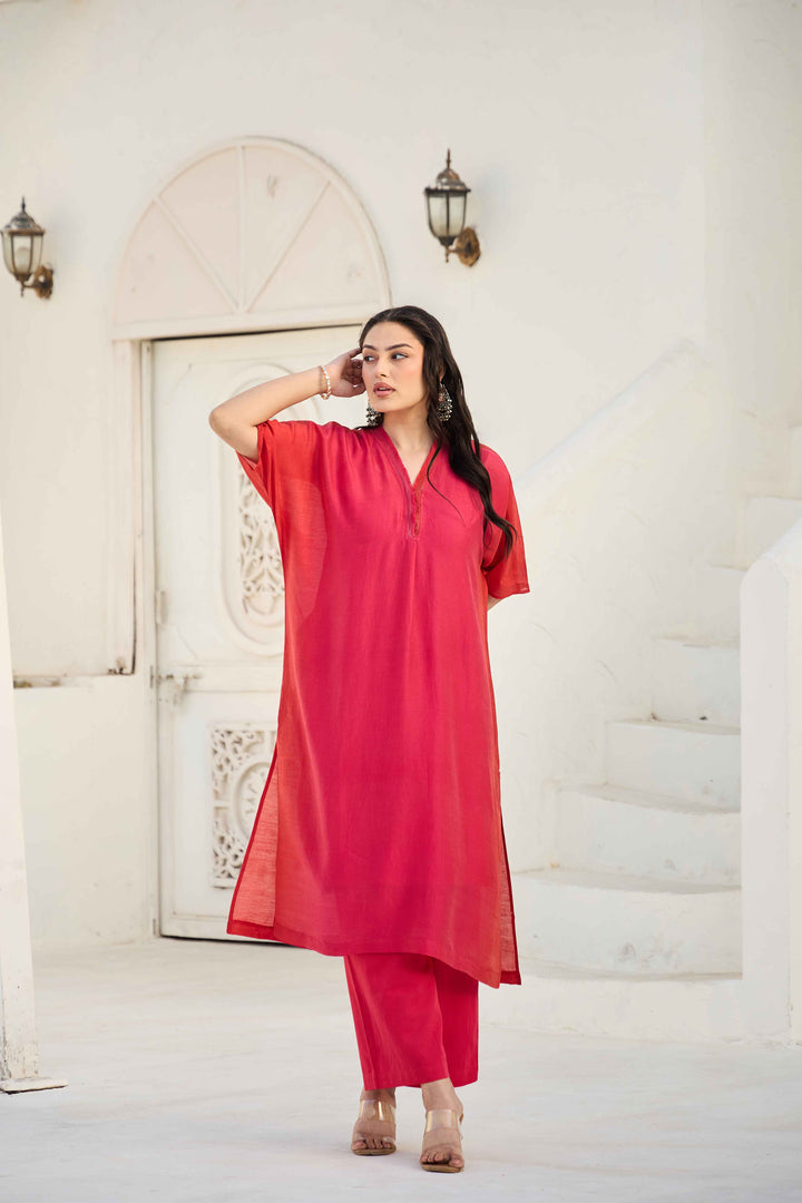 CHANDERI SILK KAFTAN