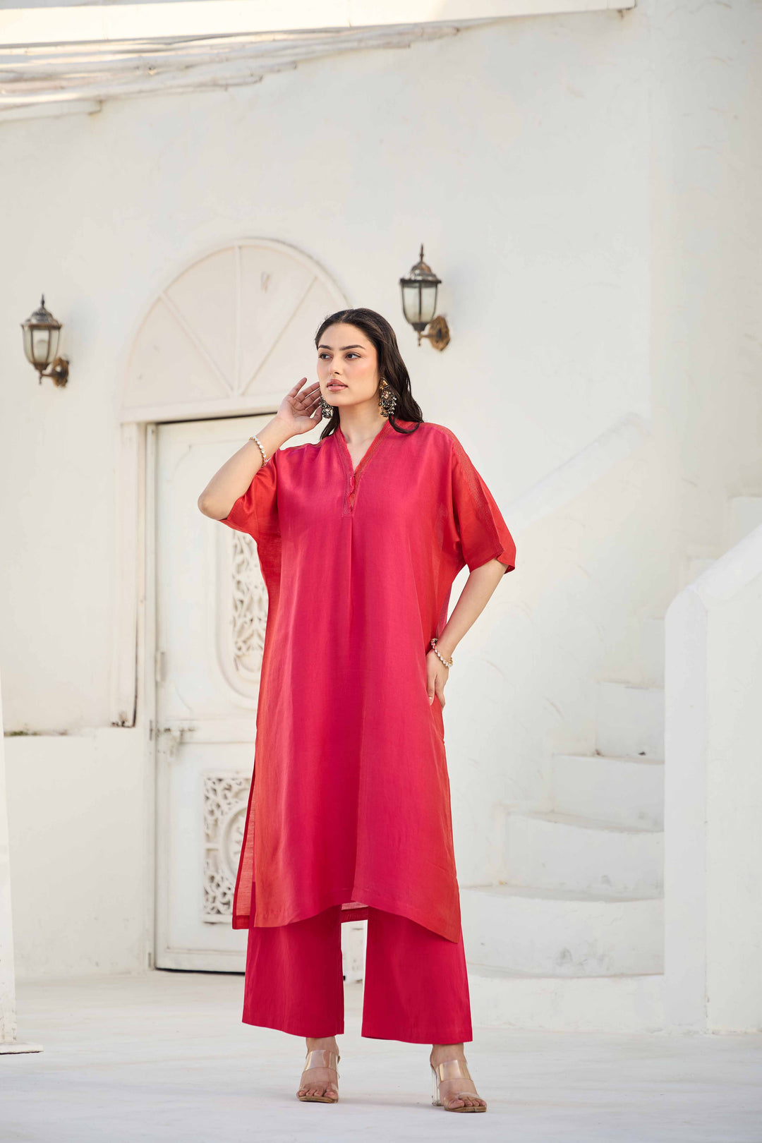 CHANDERI SILK KAFTAN