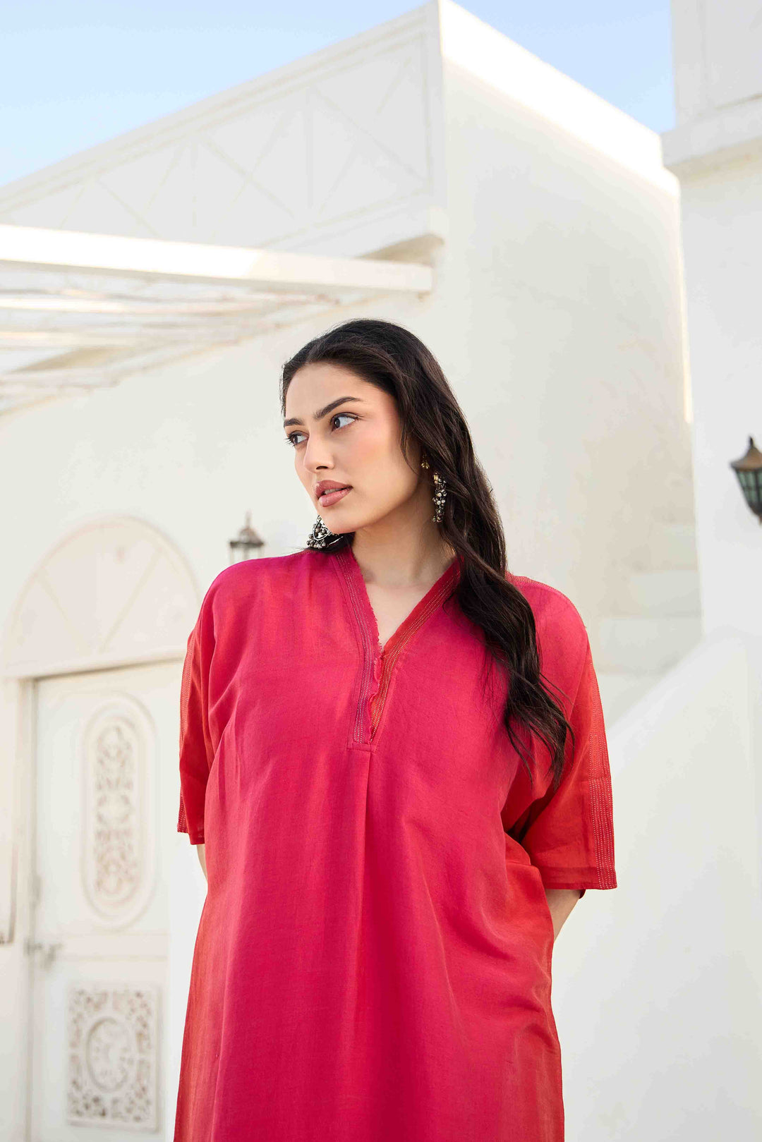 CHANDERI SILK KAFTAN