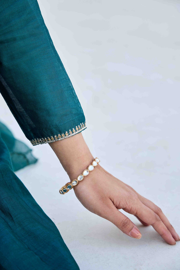 CHANDERI SILK ANARKALI KURTA SET