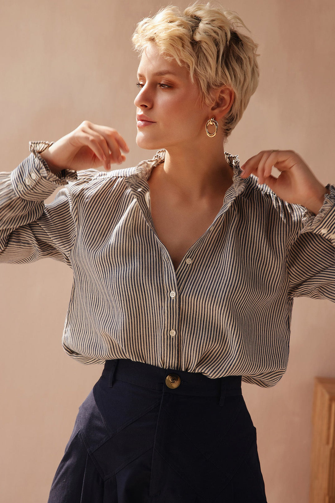 Maria Striped Blouse Shirt