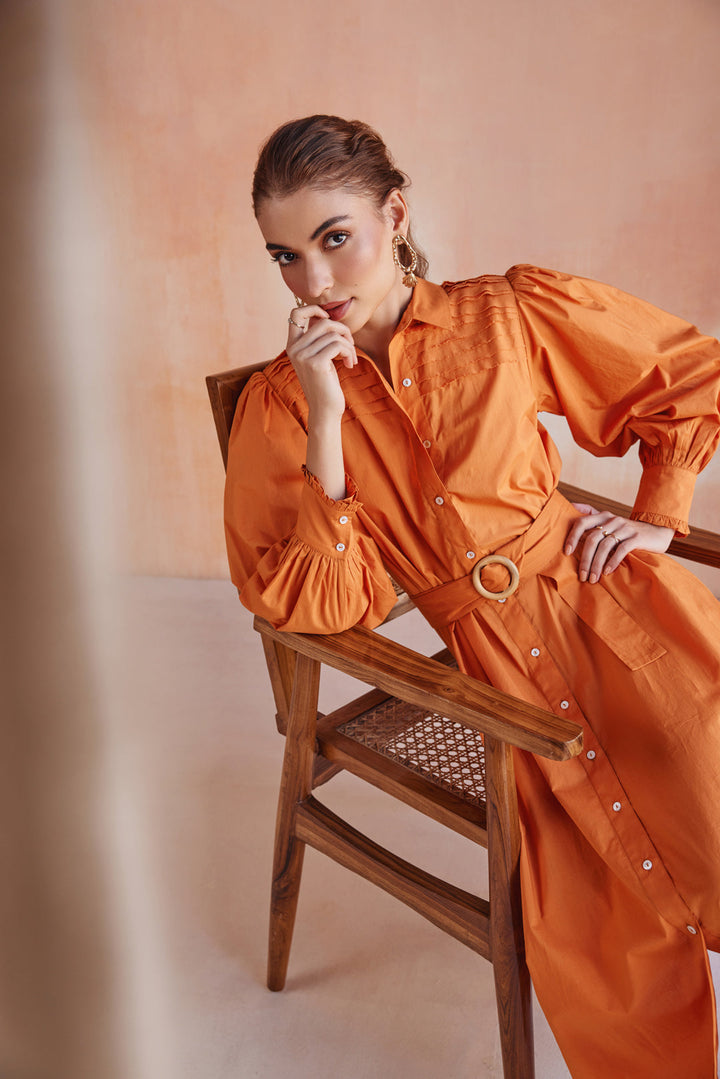 Sophie Orange Dress
