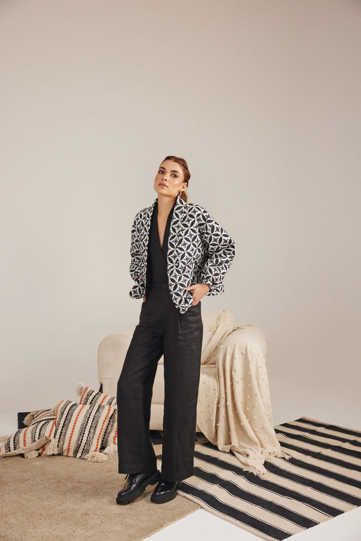 Circle Of Life Quilted Embroidered Jacket