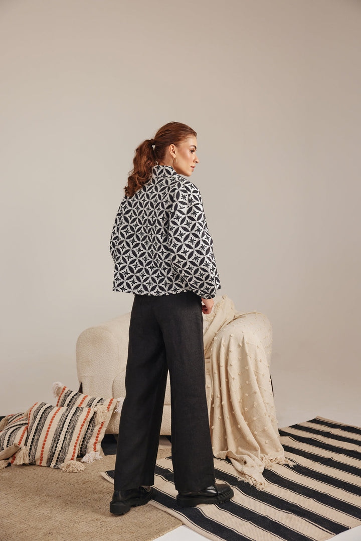 Circle Of Life Quilted Embroidered Jacket