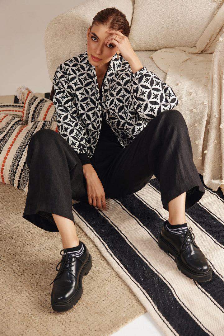 Circle Of Life Quilted Embroidered Jacket