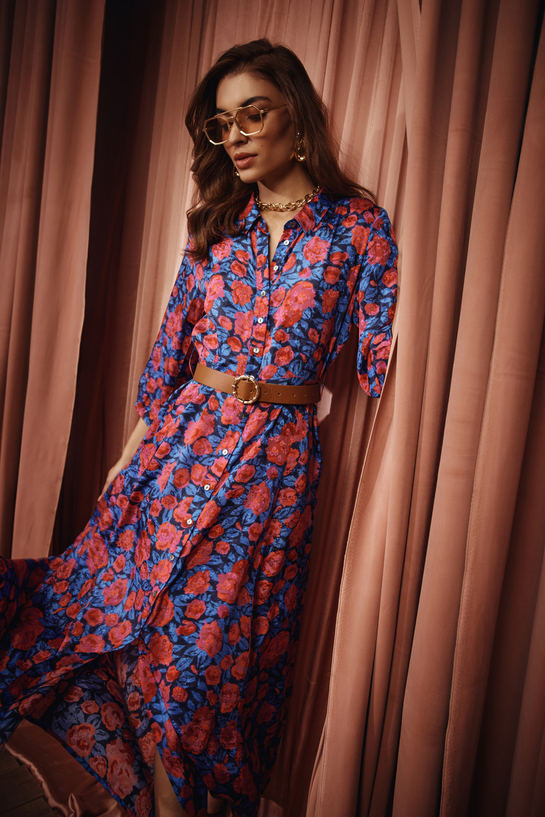 Erica Flower Printed Jacquard Dress