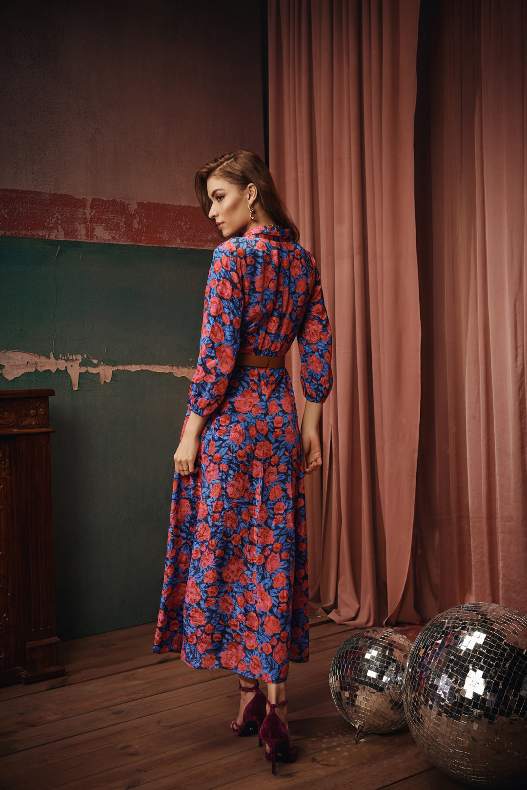 Erica Flower Printed Jacquard Dress