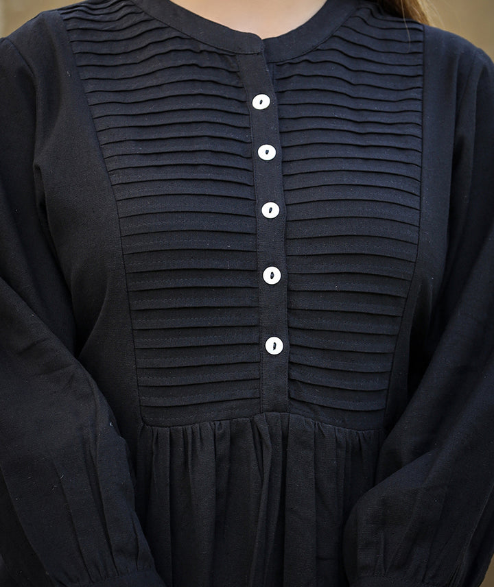 Black Printex Cotton Tunic Top (Pack of 1)
