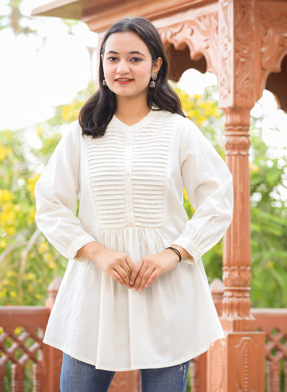 Buy White Tunic Tops for Women | Best Ethnic Wear for Summer Online