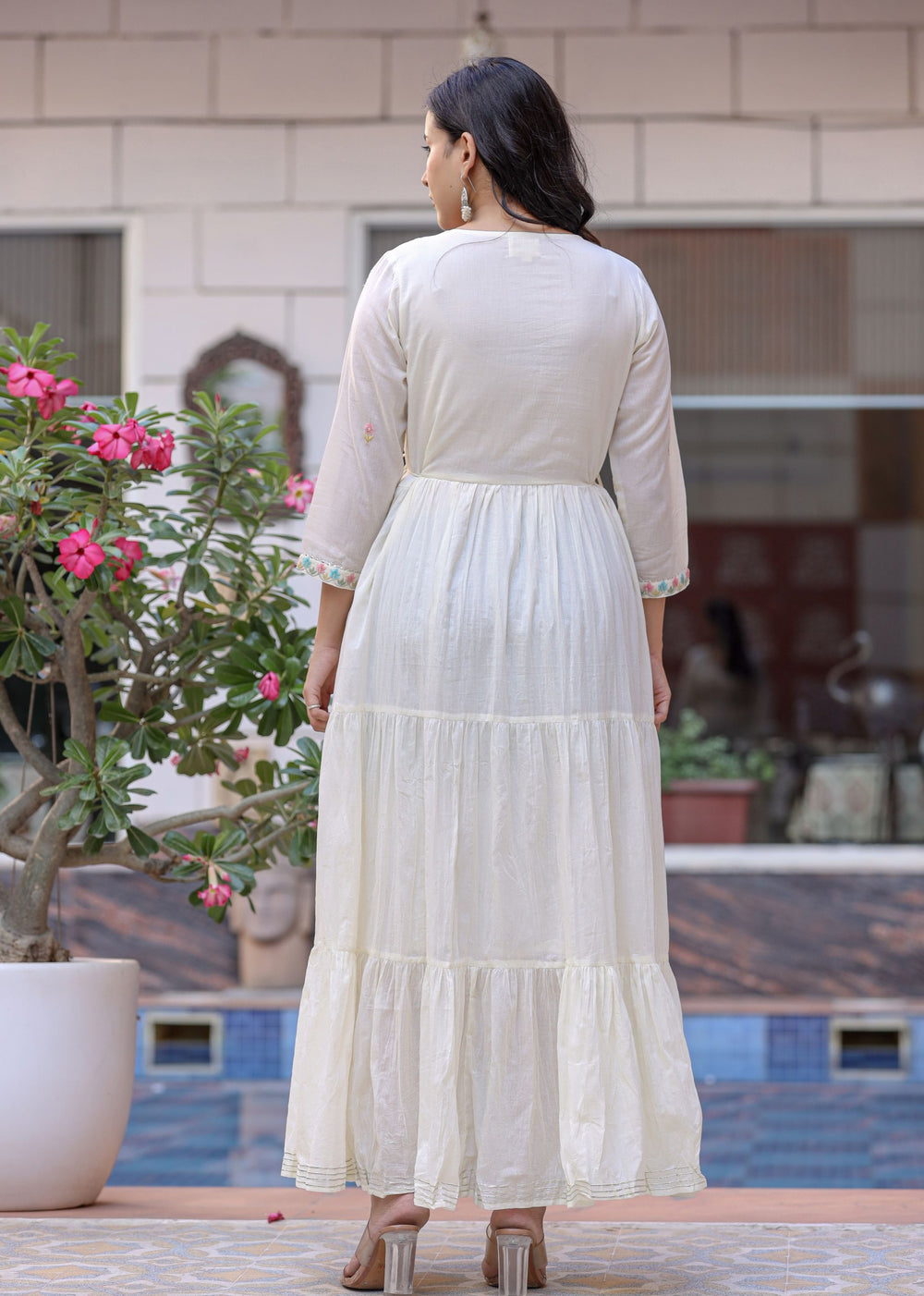 Buy a White Ethnic Dress for Women Online | Best Designer Ethnic Gown in India