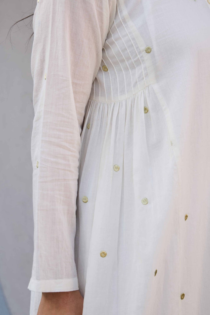 COTTON MUL EMB. KURTA SET - Kaajh