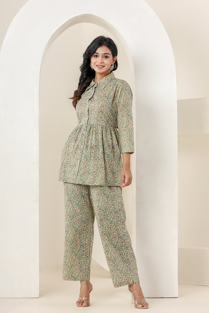 Co-Ord Set for Ladies: Buy Green 2-Piece Set for Women Online  in India