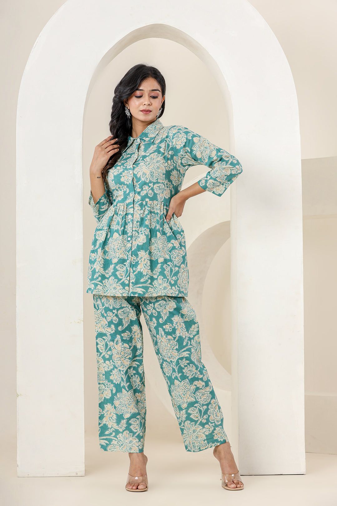Co-Ord Set for Ladies: Buy Turquoise 2-Piece Set for Women Online  in India
