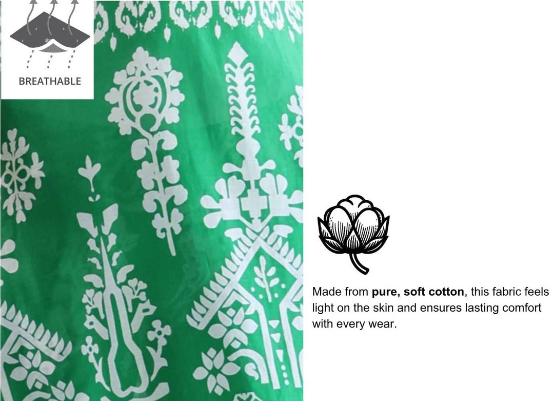 KARENA GREEN KURTA SET - Kaajh