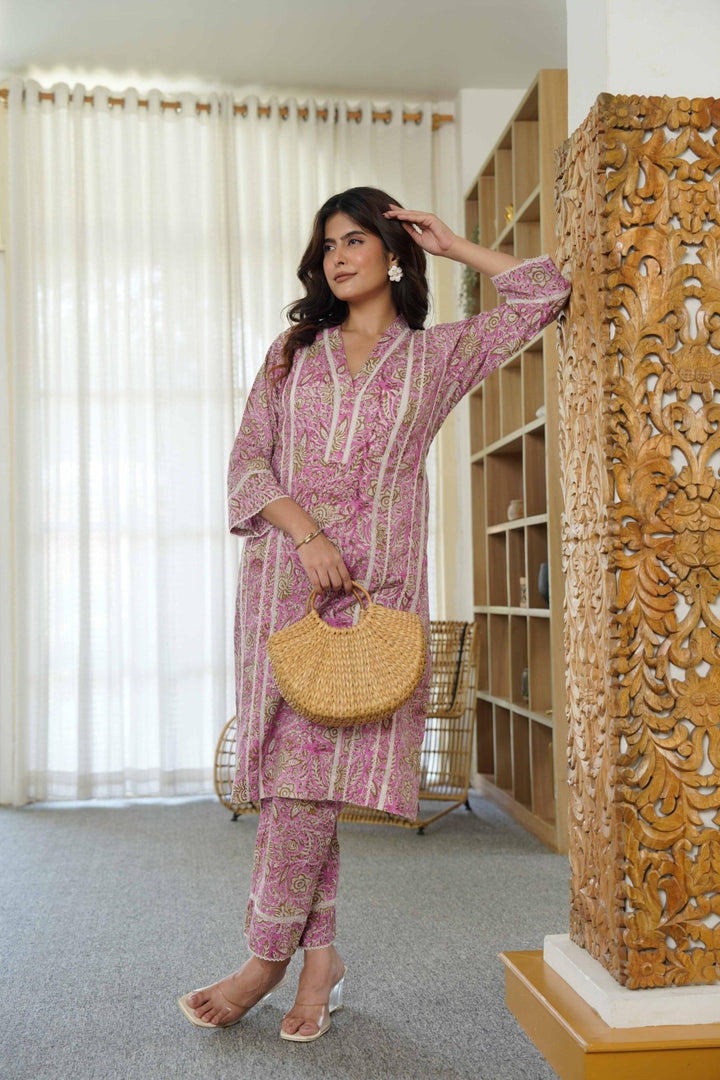 MIRA COTTON KURTA SET - Kaajh