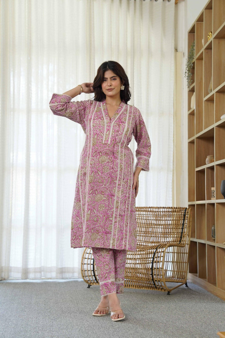 MIRA COTTON KURTA SET - Kaajh