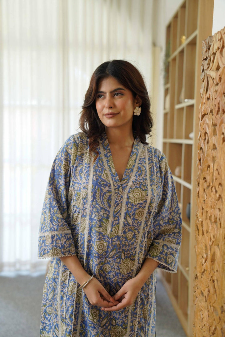 MIRA GARDEN COTTON KURTA SET - Kaajh