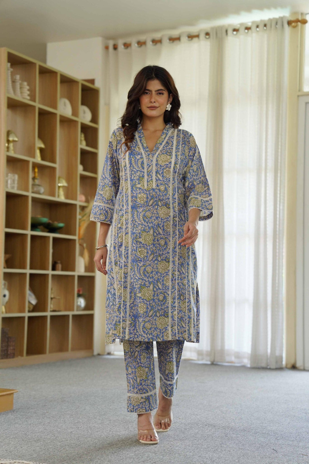MIRA GARDEN COTTON KURTA SET - Kaajh