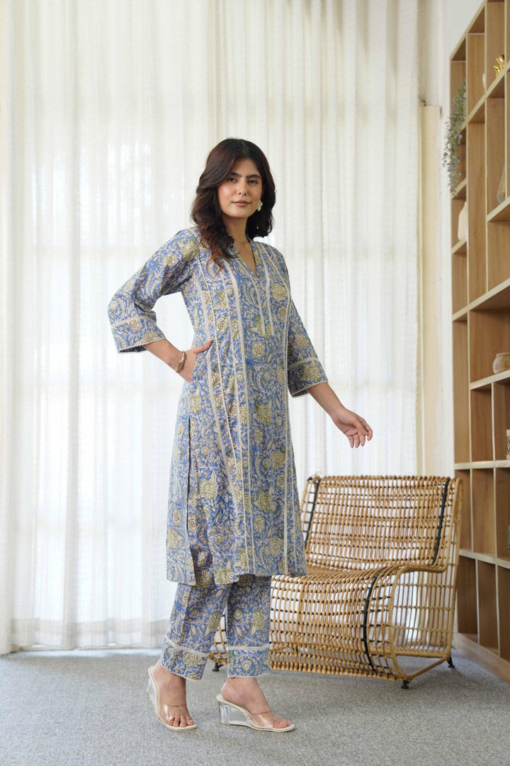 MIRA GARDEN COTTON KURTA SET - Kaajh
