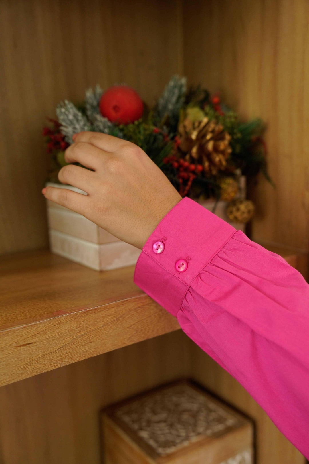 VIBRANT PINK COTTON POPLIN SHIRT - Kaajh