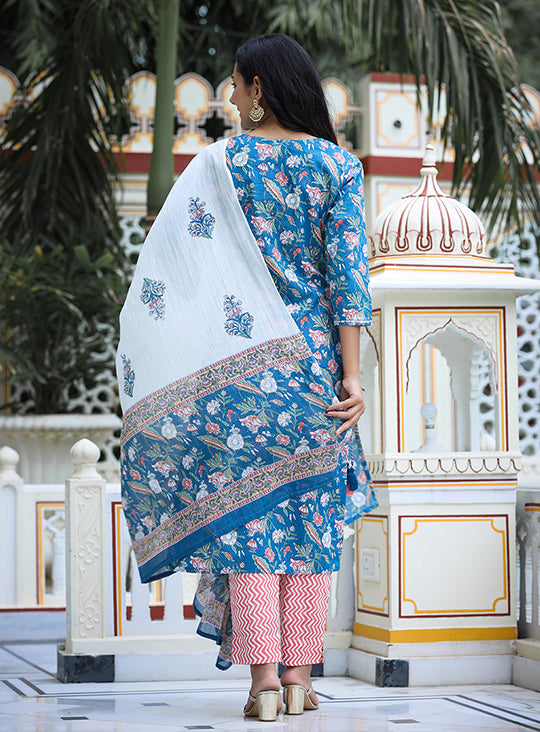 Buy Blue Salwar Suit Set Online | Best Ladies Dress Online in India
