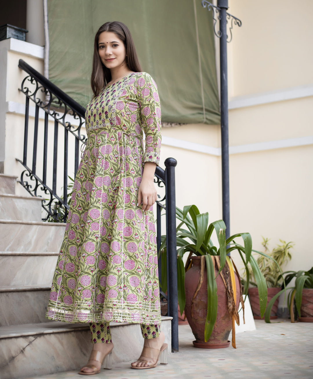 Buy Green Kurta and Pant | Best Traditional Long Dress for Women | Kaajh