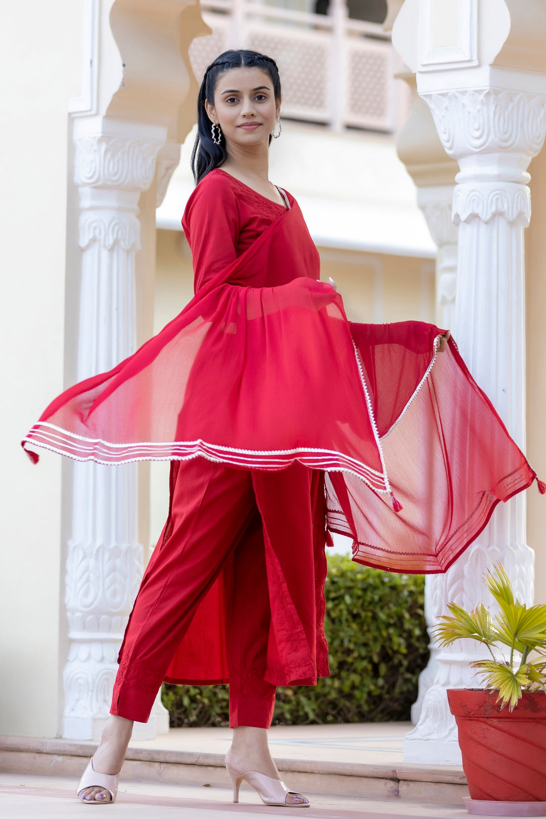 Buy Lucknow Chikankari Suit Set For Women