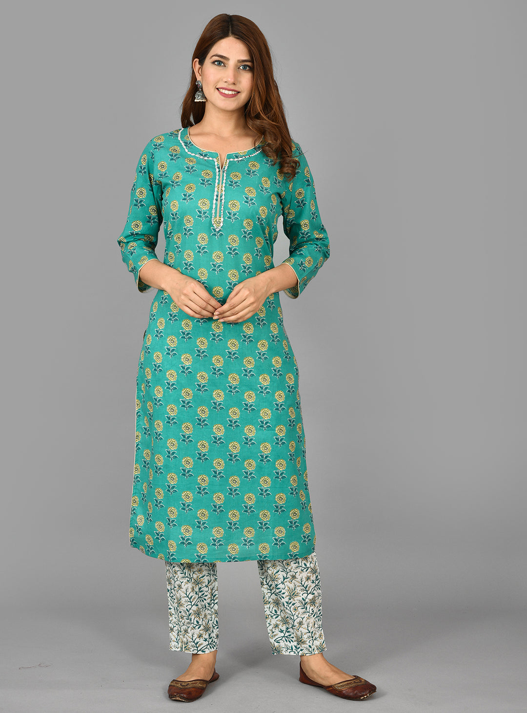 Buy Green Salwar Suit Set for women | Best Ladies Dress Online in India by