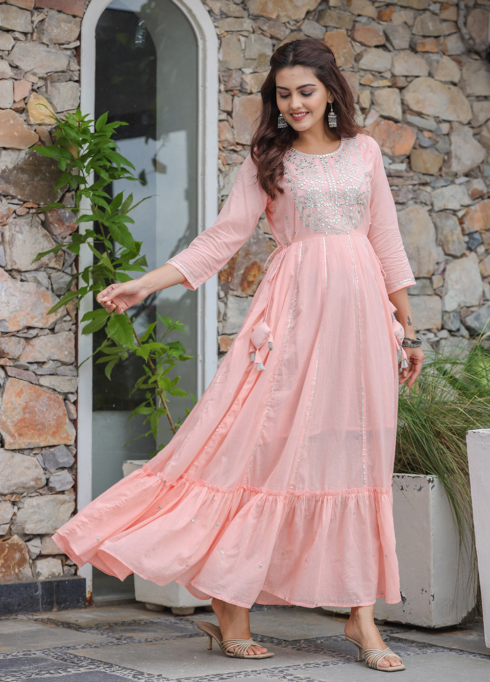Buy Pink Designer Gown | Latest Party Wear Gown for Women Online