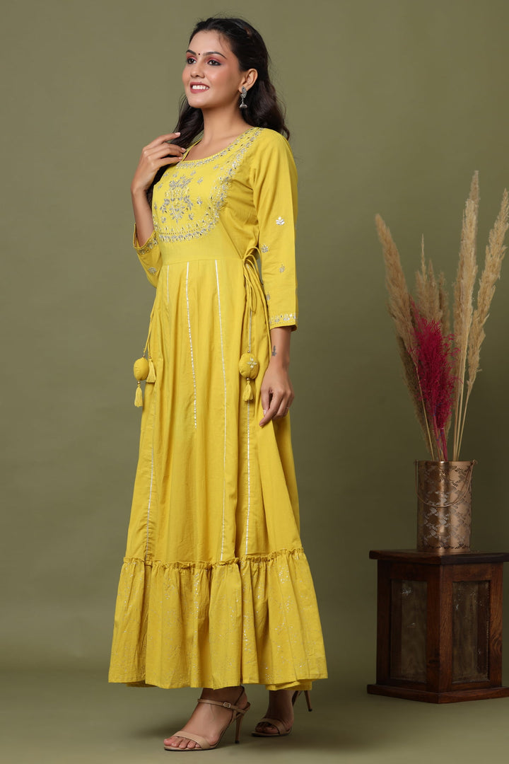 Buy Yellow Ethnic Dress for ladies | Best Indian Traditional Dress for Women Online