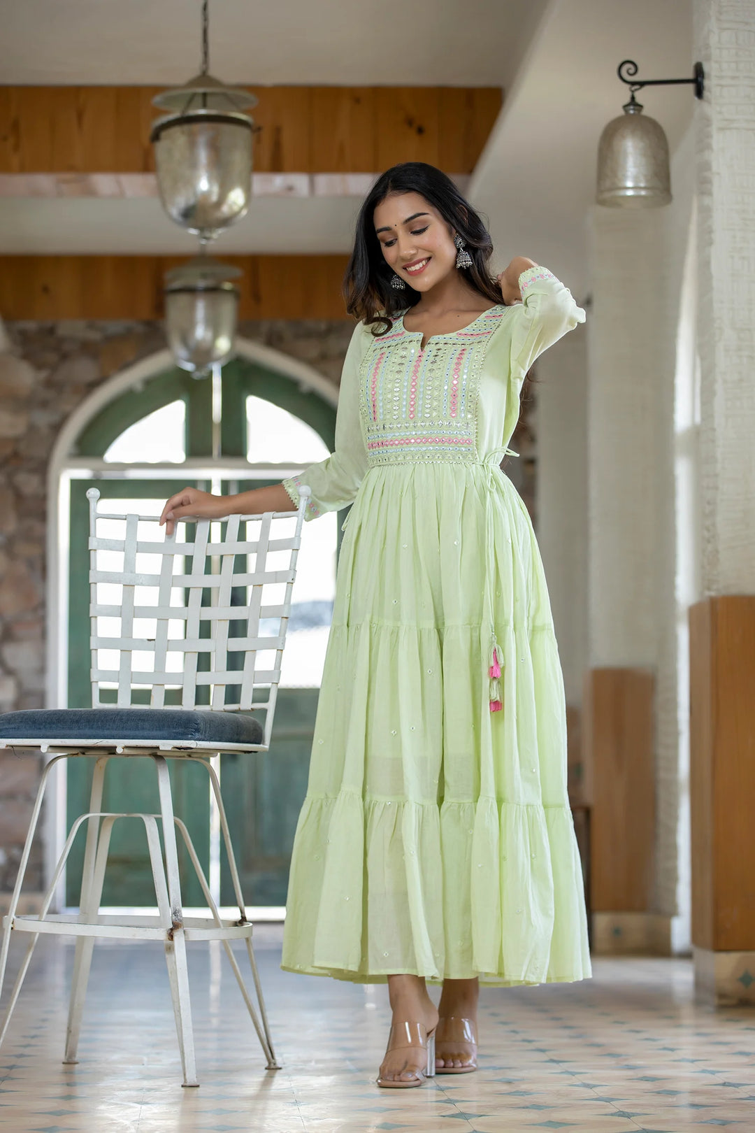 Buy Green Ethnic Dress for ladies | Best Indian Traditional Dress for Women Online