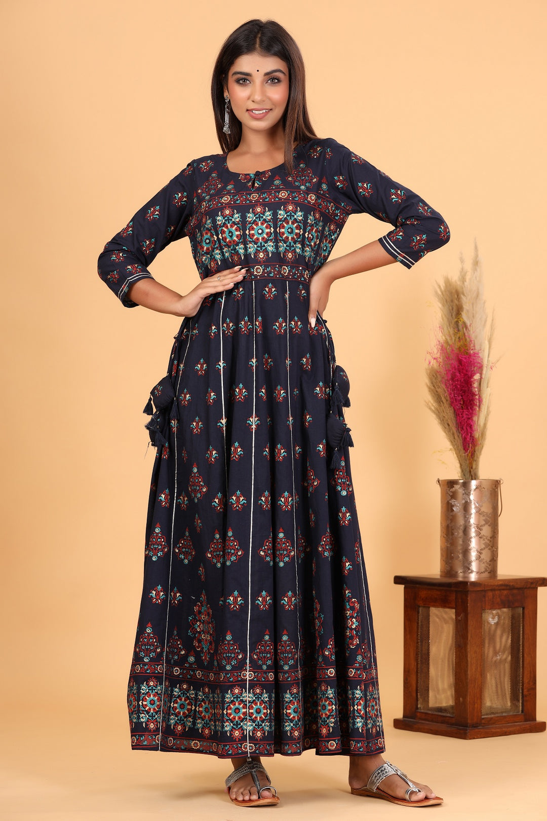Buy a Blue Long Ethnic Gown for Women | Best Ethnic Dress Online for Women 