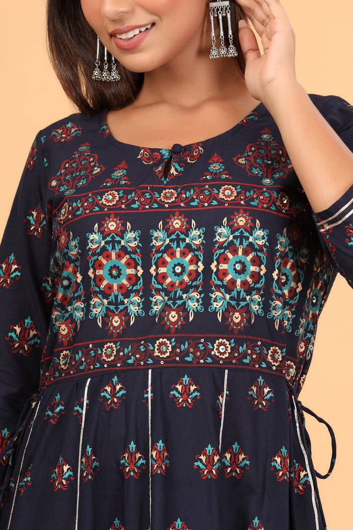 Buy a Blue Long Ethnic Gown for Women | Best Ethnic Dress Online for Women 