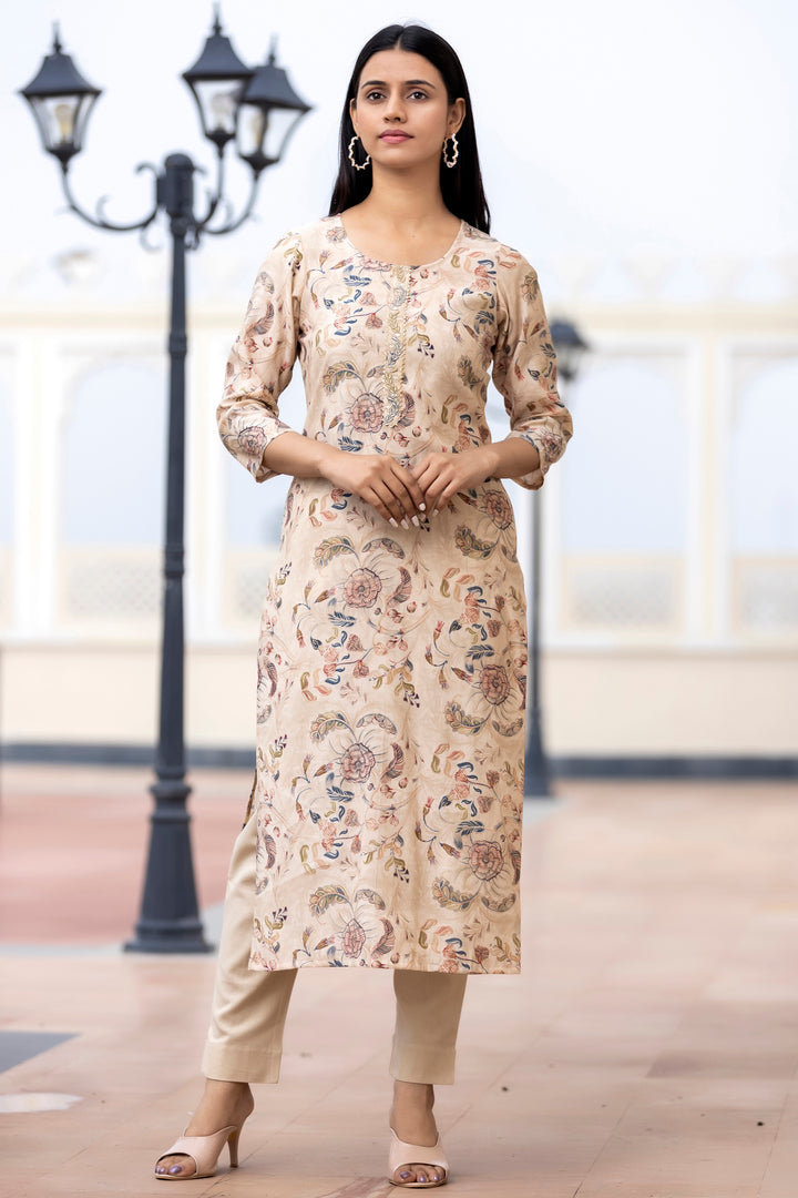 Buy Floral Silk Suit for women 