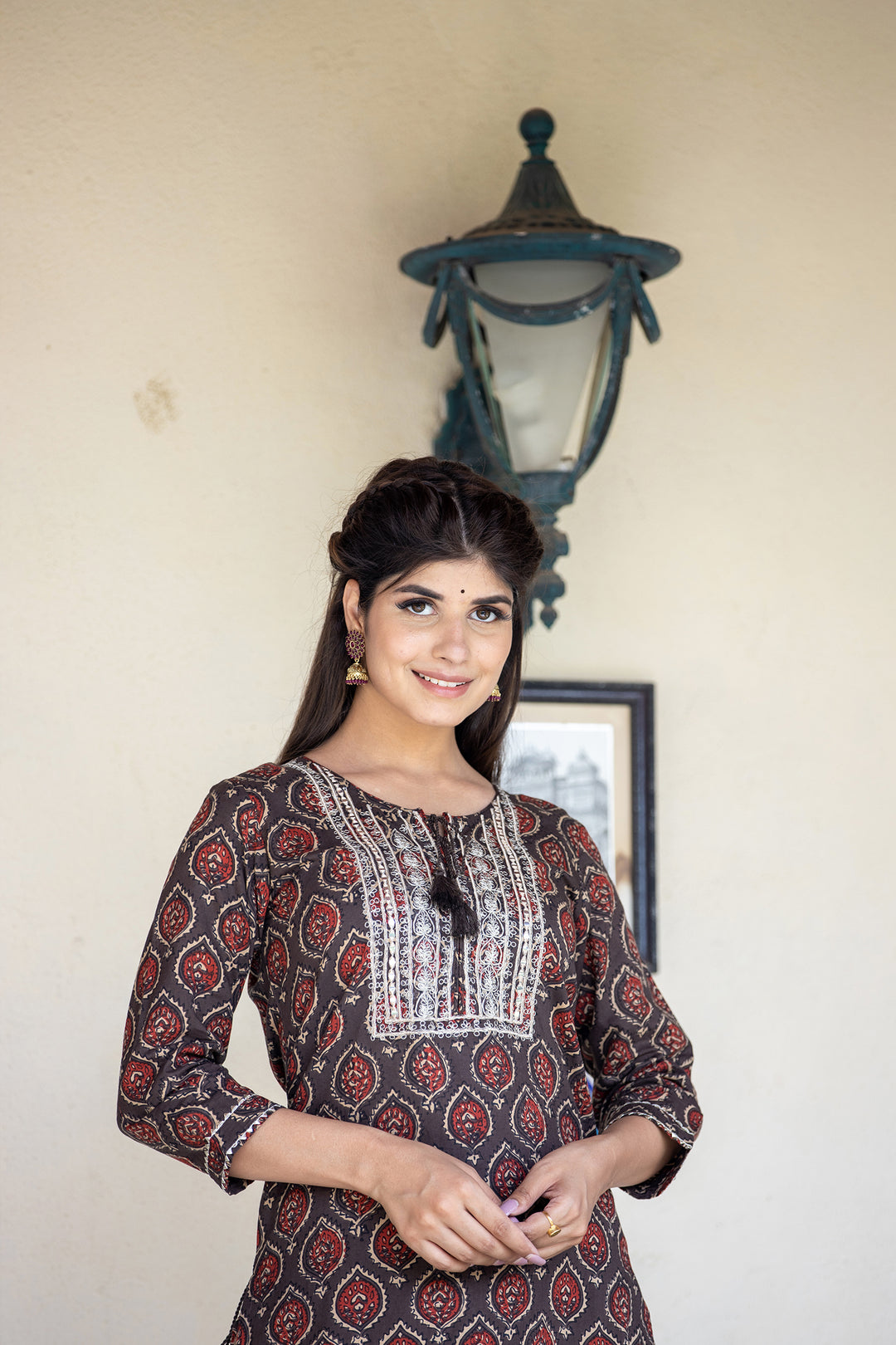 Brown Kurta Set for Women: Buy an Indian Ethnic Kurti and Pant Set | Kaajh