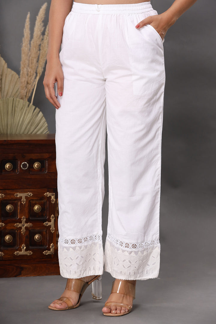 Wide Ice White Laced Cut Work Pant (set of 1)