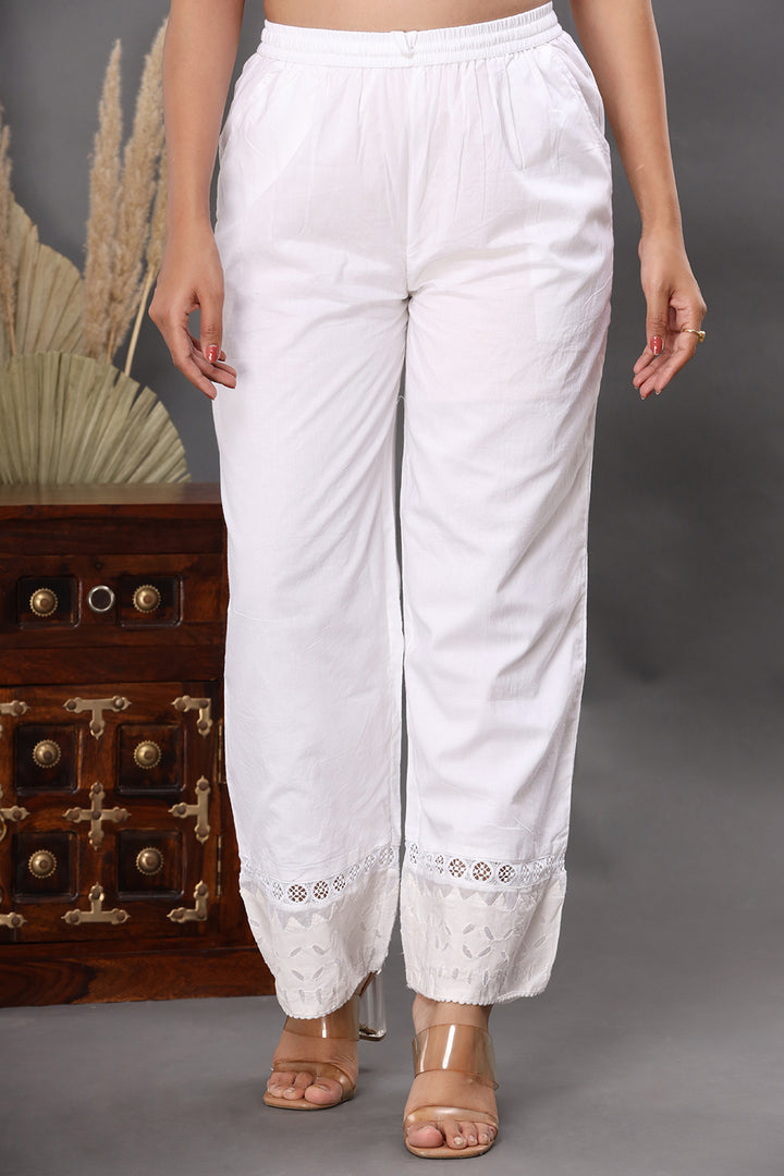 Wide Ice White Laced Cut Work Pant (set of 1)